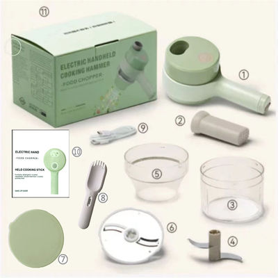 Europa Portable 4 in 1 Gemüseschneider-Set Smart Gadget Elektrische Schneider Küchen-Chopper