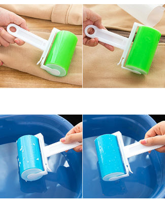 Blauer Haare entferner Lint-Roller mit wiederverwendbaren Klebstoffblättern und waschbarer Abdeckung