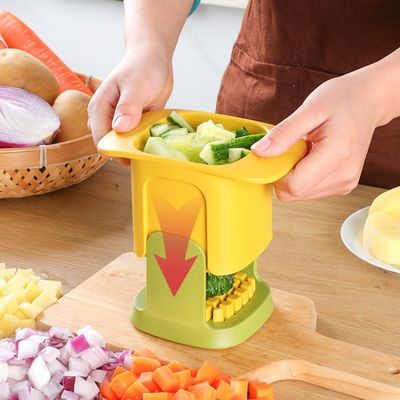 2 in 1 Gemüseschneider Zersplitterung Handschneider Press Knoblauch usw. Edelstahl