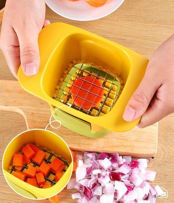 2 in 1 Gemüseschneider Zersplitterung Handschneider Press Knoblauch usw. Edelstahl