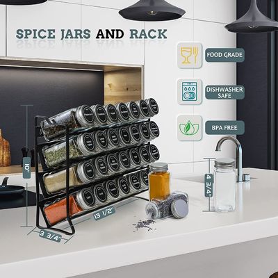 4 Schichten Draht-Eisen-Gitter Gewürz-Glas-Rack für die Küche Organisation Rack Größe 30*9.8*23.3cm