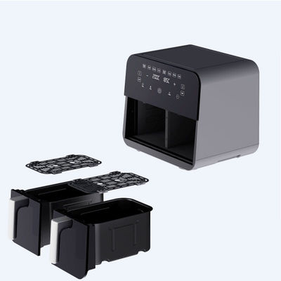 9L Touchscreen Doppelluftbrenner Elektrischer Tiefbrenner Smart Rack ohne Öl