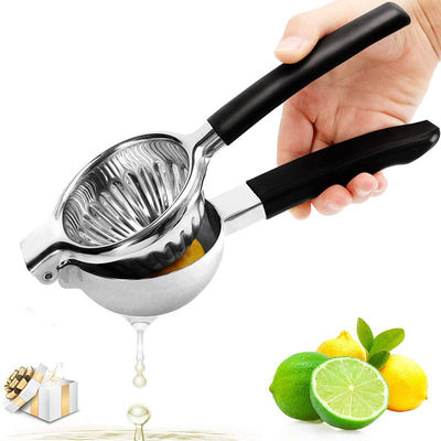 340G Zitronen-Zitrus-Press-Saftsauger mit Edelstahlkonstruktion und weichem Silikon-Griff