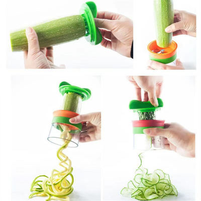 Spiralizer Grobe und feine Julienne-Schneide 3 in 1 Handgemüseschneider für Orange