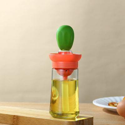 Nachhaltige Küchenölflasche mit Skala und Silikon-Grillbürste für zu Hause
