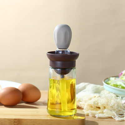 Nachhaltige Küchenölflasche mit Skala und Silikon-Grillbürste für zu Hause