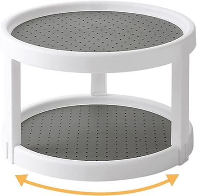 2 Schichten Küchen Gewürze Drehfach für den einfachen Zugang zu Gewürzen und Toilettenartikeln