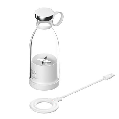Portabler Wiederaufladbarer USB-Blender Saftsauger 350 ml 4 Klingen Pink Mini Electric für Reisen