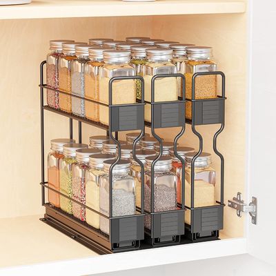 Organisieren Sie Ihr Badezimmer effizient mit 2 Schichten Schieberegler