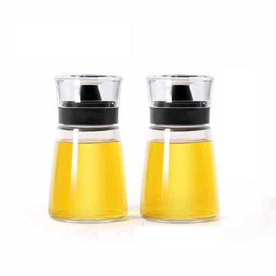 Durchsichtige Glas Öl Glas 170ml Essigöl Spray Flasche Set für Küchengeräte 425g