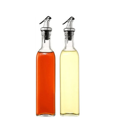 Quadrat Calcium Na Glas Essig Olivenöl Dispenser Flasche mit Düse Die ultimative Küche unerlässlich