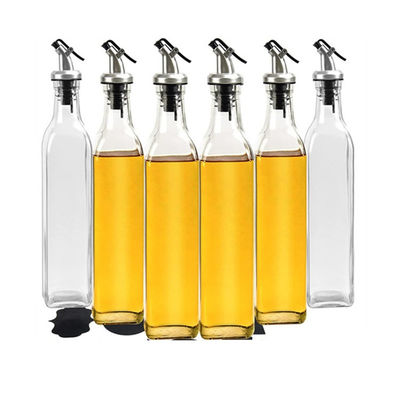 Quadrat Calcium Na Glas Essig Olivenöl Dispenser Flasche mit Düse Die ultimative Küche unerlässlich