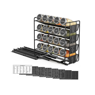 Praktische 4-Schicht-Pull-Out-Gewürz-Organisator für Schränke und Küchenorganisation