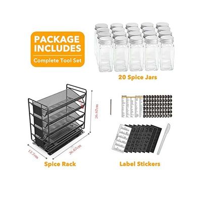 Praktische 4-Schicht-Pull-Out-Gewürz-Organisator für Schränke und Küchenorganisation