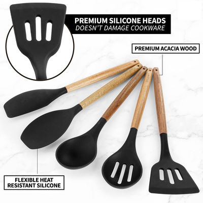 Hochtemperatur Kochgeschirr für die Küche 5 Stück nicht klebend Silikonspatula Löffel