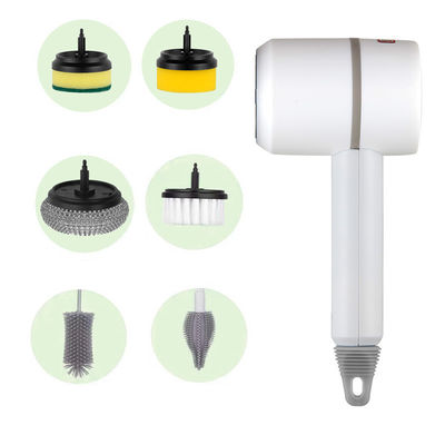 Elektrische Waschbeckenbürste 6 in 1 Handheld Badewannebürste für Badezimmer und Küche Reinigung