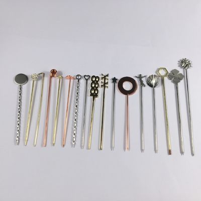 304 Edelstahl Cocktail-Pins Schwenk-Stick für wiederverwendbare kleine Paddel