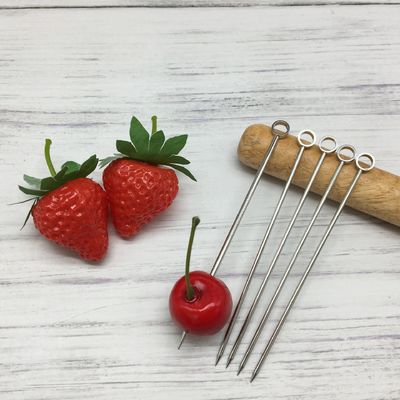 304 Edelstahl Cocktail-Pins Schwenk-Stick für wiederverwendbare kleine Paddel