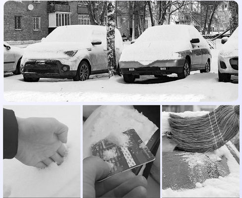 Abnehmbare Fahrzeugfenster-Schnee-Eisschaber-Bürste mit Schaumgriff und Drehkopfprobe