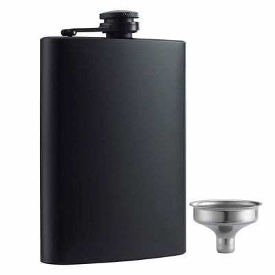 Leder überzogen Edelstahl Weinflasche für Männer 8oz Outdoor Hip Flasche Produktgröße 93*122mm