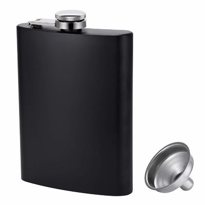 Leder überzogen Edelstahl Weinflasche für Männer 8oz Outdoor Hip Flasche Produktgröße 93*122mm