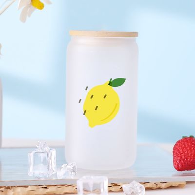 Natürliche, gesunde 16oz Eisbierglas mit Bambusdeckel und Stroh Das ultimative Bargeschenk