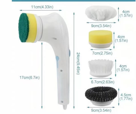 Sponge Style 5 in 1 Reinigungsbürste Elektrische Spin-Scrubber für Küche und Bad