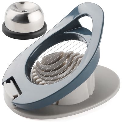 Eierschneider aus Edelstahl für gekochte Eier Handschneiderdraht 12*8,3*3,2cm