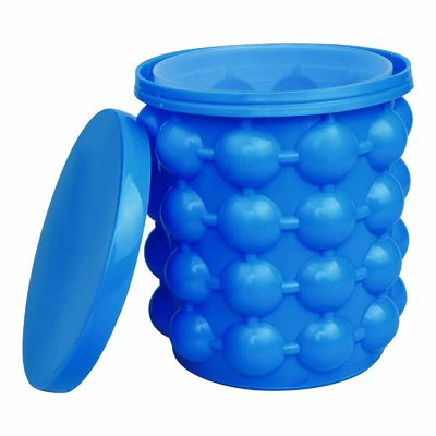 Benutzerdefiniertes Logo Portable Halbrunder Eischips Eisbehälter mit Deckel Pub Gelegenheit Blau und Rot