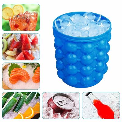 Benutzerdefiniertes Logo Portable Halbrunder Eischips Eisbehälter mit Deckel Pub Gelegenheit Blau und Rot
