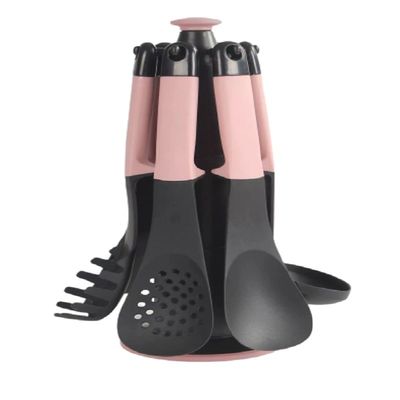 Einfacher Zugriff auf Geschirr mit 6-teiligem Nylon-Set und drehbarem Lagertisch