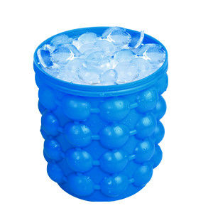 Benutzerdefiniertes Logo Portable Halbrunder Eischips Eisbehälter mit Deckel Pub Gelegenheit Blau und Rot