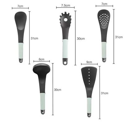 Einfacher Zugriff auf Geschirr mit 6-teiligem Nylon-Set und drehbarem Lagertisch