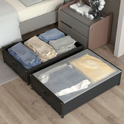 Unter der Bettwäsche/Spielzeug-Lagerbox mit Katze und Abdeckung Die ultimative Platzersparnis
