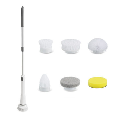 Weißes Elektro-Plastik-Reinigungsbürsten-Set Top-Verkauf Spin-Scrubber für die Tiefenreinigung