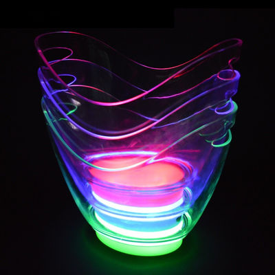 Ovale Form LED Luxus-Blitzwein Wodka Whiskey Champagner Eimer für KTV Bar Party