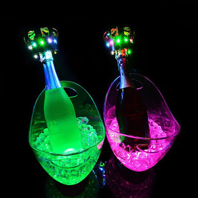 Ovale Form LED Luxus-Blitzwein Wodka Whiskey Champagner Eimer für KTV Bar Party