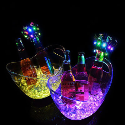 Ovale Form LED Luxus-Blitzwein Wodka Whiskey Champagner Eimer für KTV Bar Party