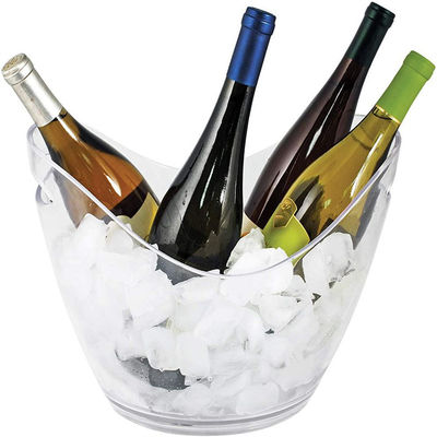 8L LED Acryl Plastik Eisbehälter Moderner Design Stil für Party Bar Eimer Zangen Typ