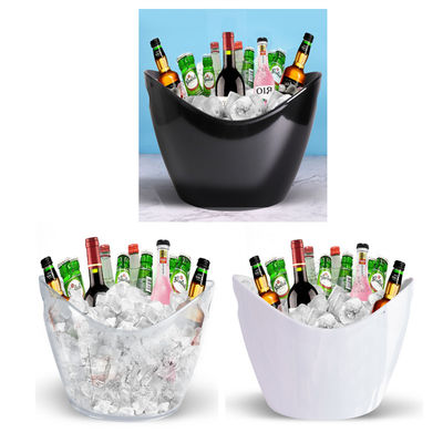 8L LED Acryl Plastik Eisbehälter Moderner Design Stil für Party Bar Eimer Zangen Typ