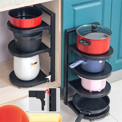 Vorräte 29*27*45cm G-Ting 4 Schichten Regal für Hängepotten und Pfannen Küche Organisation