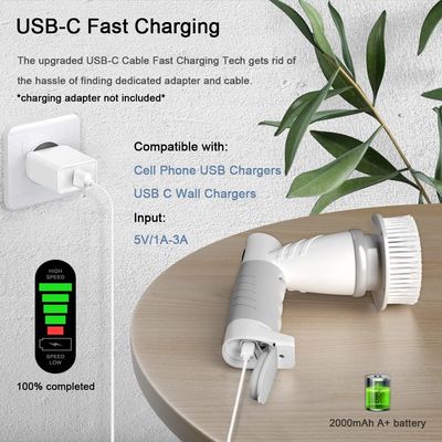 Multifunktionale Handfreie 9 in 1 elektrische Waschputzbürste mit USB-Ladung