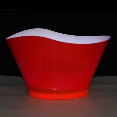 Benutzerdefiniertes Logo Eisbehälter 12L Beleuchtungsparty Klares Bier Champagner LED Weinflasche Kühlgerät