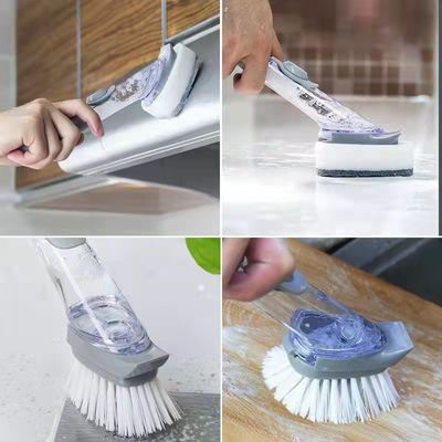 3 Austauschbare Reinigungsköpfe Seife Sponge PP TPR Bristle Geschirrspüler