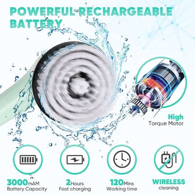 Elektrische Spin-Scrubber Kabellose Badewanne Küchenreiniger Bürste zur Haushaltsreinigung