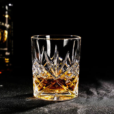 340 ml Luxus-Clear-Rock-Design-Glas-Gravur-Kristall Luxus-Whiski-Biergläser-Tasse