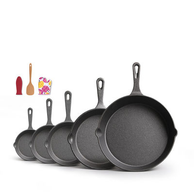 Gusseisen Bratpfanne 9-30 cm vorgewässertes Schalen für die Küche im Freien