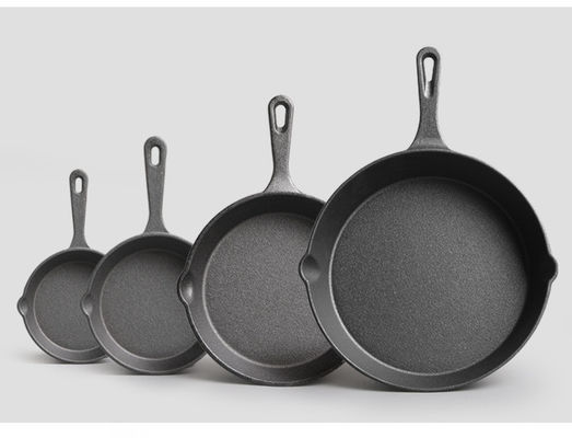 Gusseisen Bratpfanne 9-30 cm vorgewässertes Schalen für die Küche im Freien