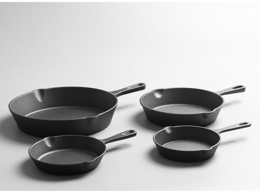 Gusseisen Bratpfanne 9-30 cm vorgewässertes Schalen für die Küche im Freien