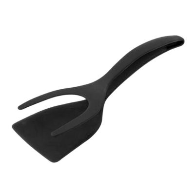 2 in 1 Spatula Tong für Kochwerkzeug Schwarze Ei Flipper Tong Pfannkuchen Fisch Toast